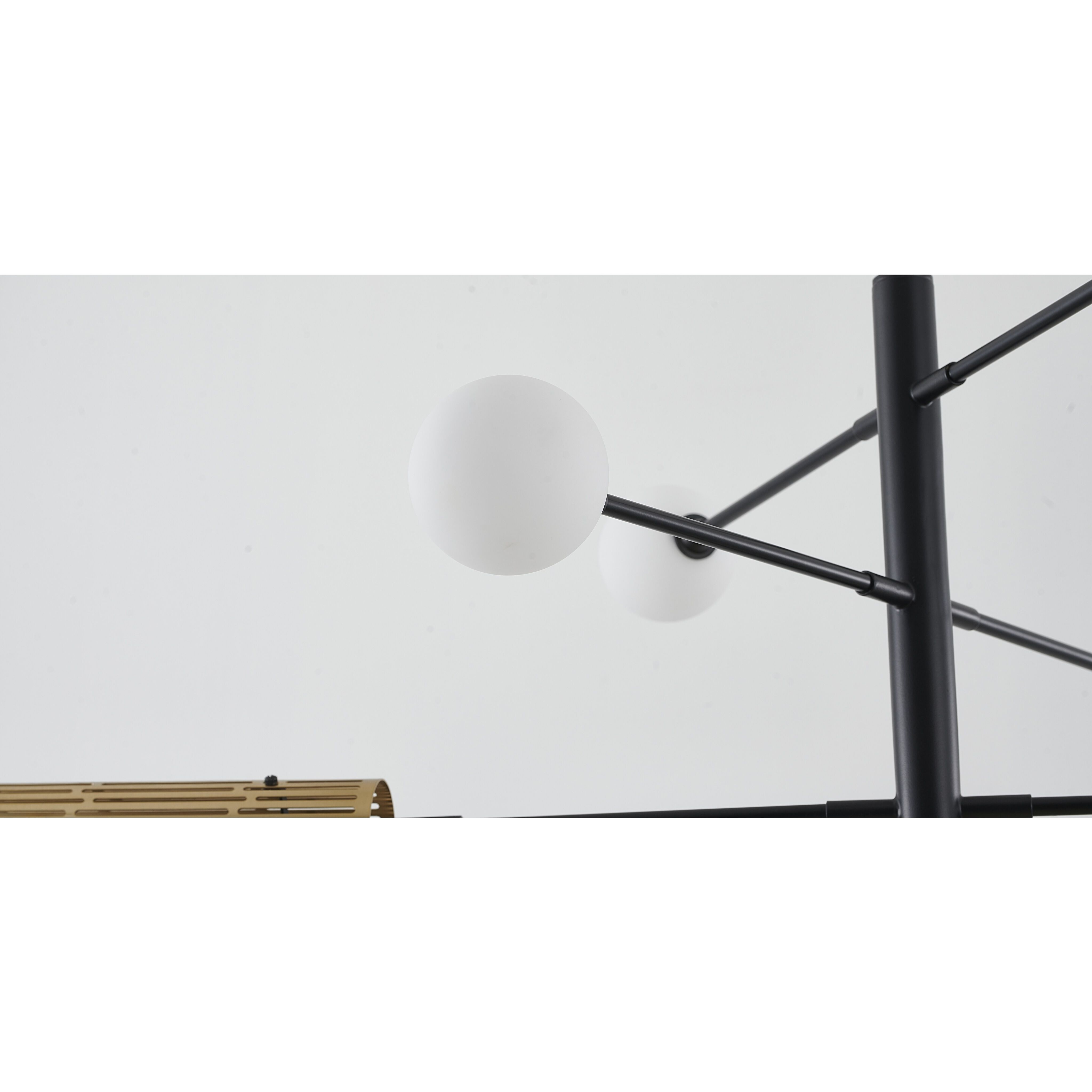 Canada 6 Light 45.6 inch Black and Gold Chandelier Ceiling Light